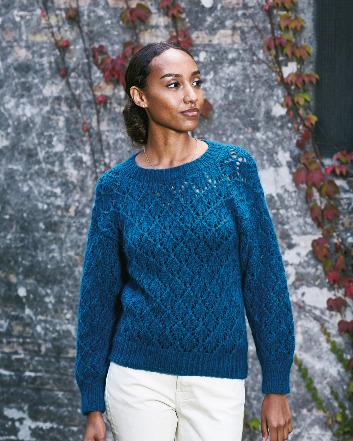 Sweater med hulmønster (digital opskrift)