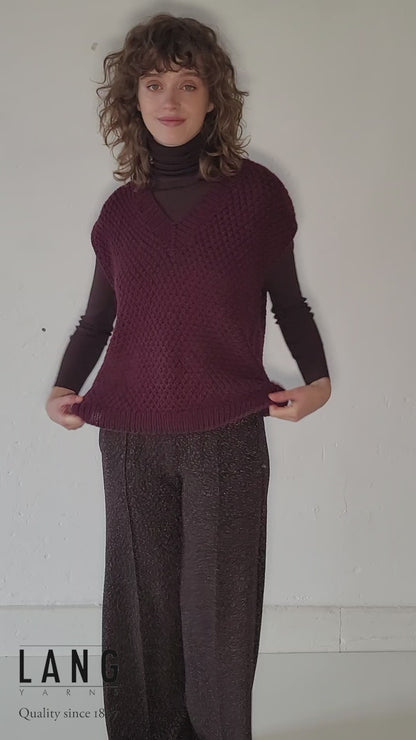 Vest i perlestrik (digital opskrift)